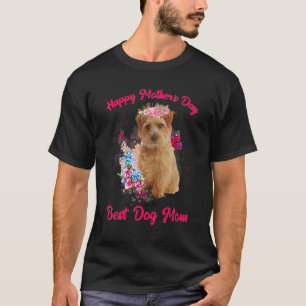 Norfolk Terrier Flower Happy Moederdag naar de B T-shirt