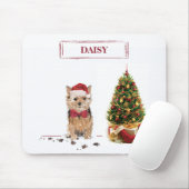 Norfolk Terrier Funny Kersthond met boom Muismat (Met muis)