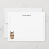 Norfolk Terrier Grey Border Personalized Notitiekaartje (Voorkant)