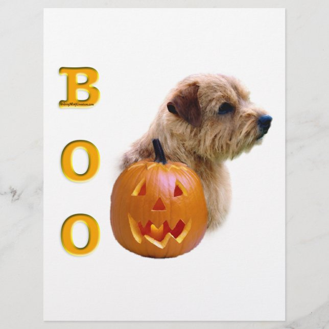 Norfolk Terrier Halloween Boo (Voorkant)