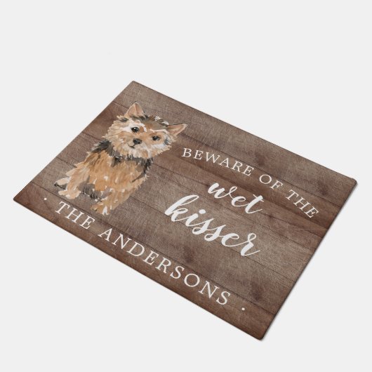 Norfolk Terrier Hond Gepersonaliseerde Deurmat (Schuin)