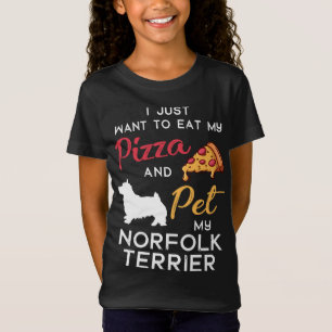 Norfolk Terriër Hond Pizza liefhebber eigenaar Xma T-shirt