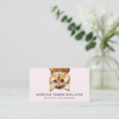 Norfolk Terrier Hond Visitekaartje (Staand voorkant)