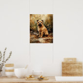 Norfolk Terrier Hondenkunst Print Poster (Keuken)