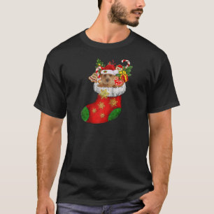 Norfolk Terrier In Sock Kerstmis Kerstman Hoed Xma T-shirt