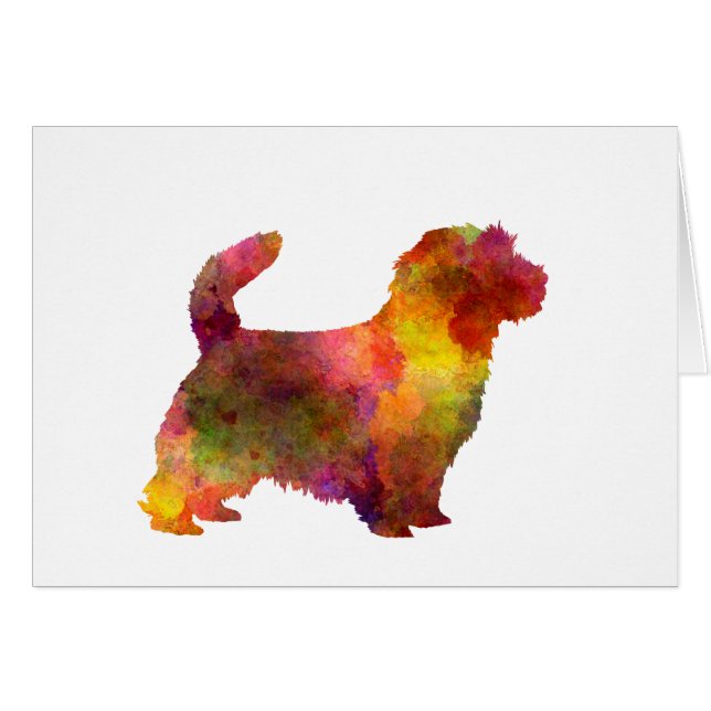 Norfolk Terrier in watercolor (Voorkant Horizontaal)