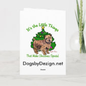 Norfolk Terrier-kerstcadeaus Feestdagen Kaart (Achterkant)