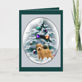 Norfolk Terrier-kerstcadeaus Feestdagen Kaart