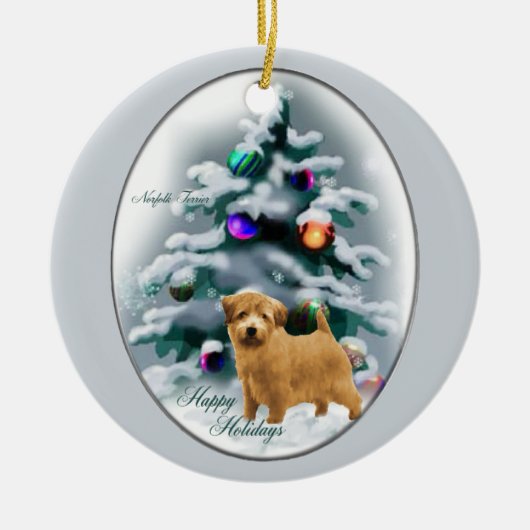 Norfolk Terrier Kerstcadeaus Ornament (Voorkant)