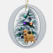 Norfolk Terrier Kerstcadeaus Ornament (Links)