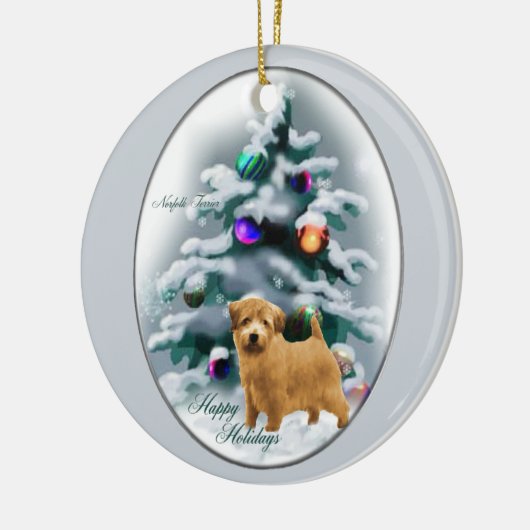 Norfolk Terrier Kerstcadeaus Ornament (Links)