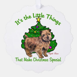 Norfolk Terrier-kerstcadeaus Ornament Kaart