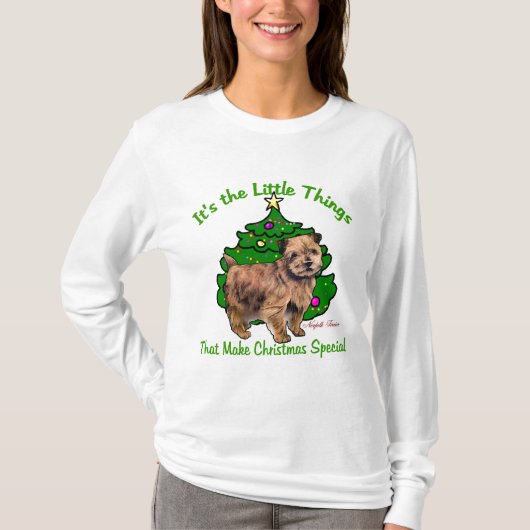 Norfolk Terrier-kerstcadeaus T-shirt (Voorkant)