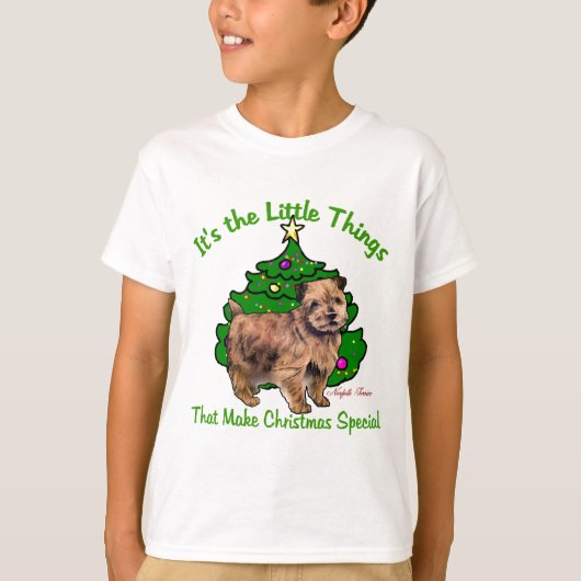Norfolk Terrier-kerstcadeaus T-shirt (Voorkant)