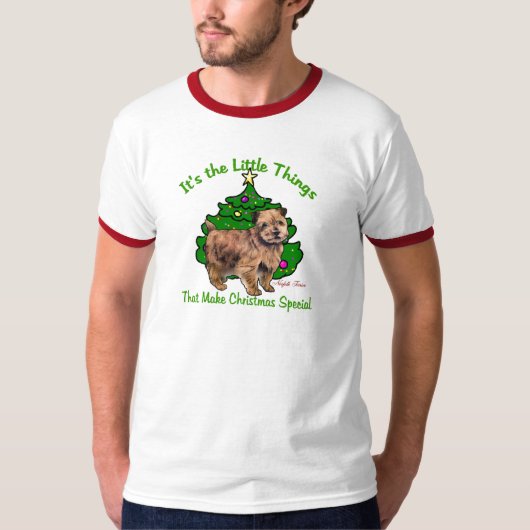 Norfolk Terrier-kerstcadeaus T-shirt (Voorkant)