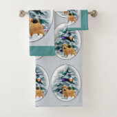 Norfolk Terrier Kerstmis Bad Handdoek (Insitu)