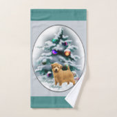 Norfolk Terrier Kerstmis Bad Handdoek (Handdoek)