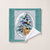 Norfolk Terrier Kerstmis Bad Handdoek (Wasdoekje)