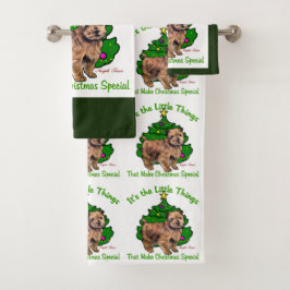 Norfolk Terrier Kerstmis Bad Handdoek