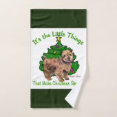 Norfolk Terrier Kerstmis Bad Handdoek (Handdoek)