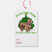 Norfolk Terrier Kerstmis Cadeaulabel (Voorkant)