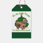 Norfolk Terrier Kerstmis Cadeaulabel (Achterkant)
