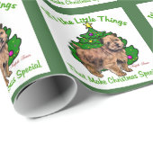 Norfolk Terrier Kerstmis Cadeaupapier (Rol Hoek)