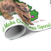 Norfolk Terrier Kerstmis Cadeaupapier (Rol Hoek)