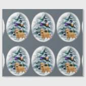 Norfolk Terrier Kerstmis Cadeaupapier (Vlak)