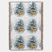 Norfolk Terrier Kerstmis Deken (Voorkant Verticaal)