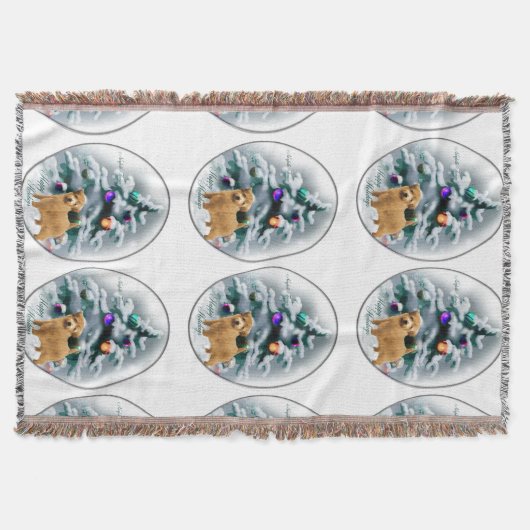 Norfolk Terrier Kerstmis Deken (Voorkant)