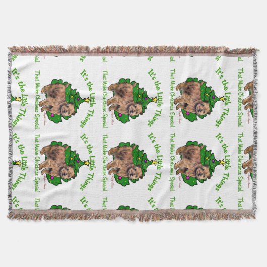 Norfolk Terrier Kerstmis Deken (Voorkant)