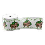 Norfolk Terrier Kerstmis Grosgrain Lint (Spoel)