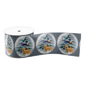 Norfolk Terrier Kerstmis Grosgrain Lint (Spoel)