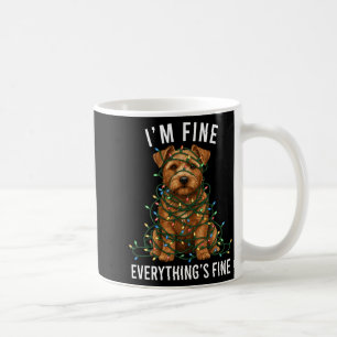 Norfolk Terrier Kerstmis Ik Ben Prima Alles Is F Koffiemok