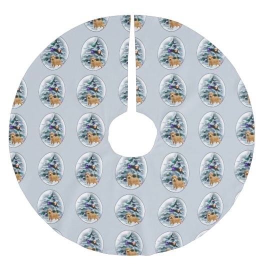 Norfolk Terrier Kerstmis Kerstboom Rok (Voorkant)