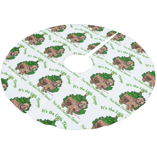 Norfolk Terrier Kerstmis Kerstboom Rok (Gekanteld)