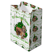 Norfolk Terrier Kerstmis Medium Cadeauzakje (Voorkant Gekanteld)