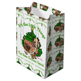 Norfolk Terrier Kerstmis Medium Cadeauzakje