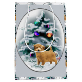 Norfolk Terrier Kerstmis Medium Cadeauzakje