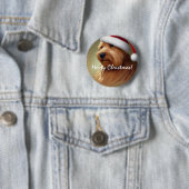 Norfolk Terrier Kerstmis Ronde Button 5,7 Cm (In situ)