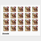 Norfolk Terrier Kerstmis Vierkante Sticker (Vel)