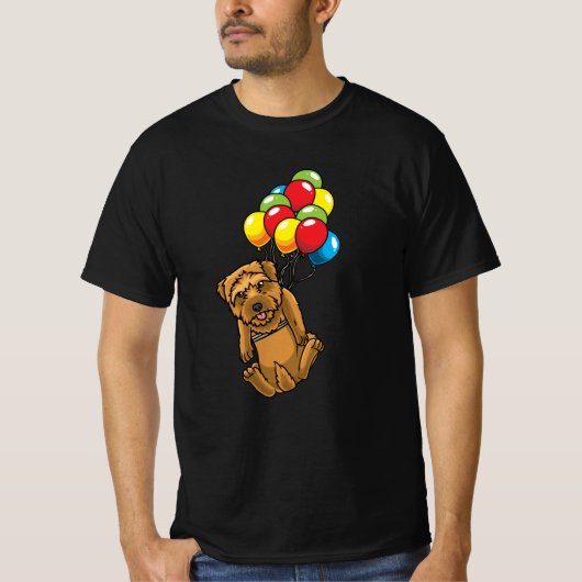 Norfolk Terrier met ballon T-shirt (Voorkant)