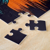 Norfolk Terrier met zonnebril op het strand Legpuzzel (Zijkant)