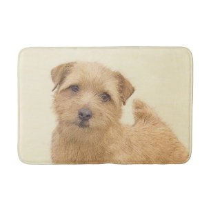 Norfolk Terrier Painting - Original Dog Art Badmat