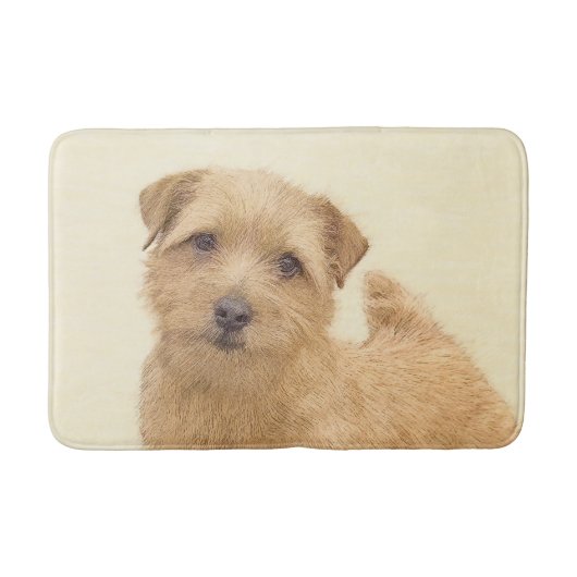 Norfolk Terrier Painting - Original Dog Art Badmat (Voorkant)
