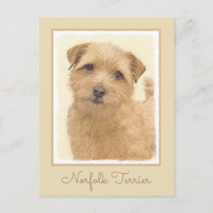 Norfolk Terrier Painting - Original Dog Art Briefkaart