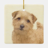 Norfolk Terrier Painting - Original Dog Art Keramisch Ornament (Achterkant)