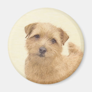 Norfolk Terrier Painting - Original Dog Art Magneet