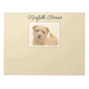 Norfolk Terrier Painting - Original Dog Art Notepa Notitieblok